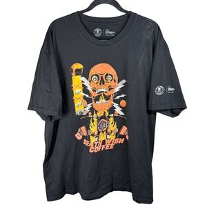 Death Wish Coffee Shirt Mens 3XL Andreea Dumuta Limited Edition Skull